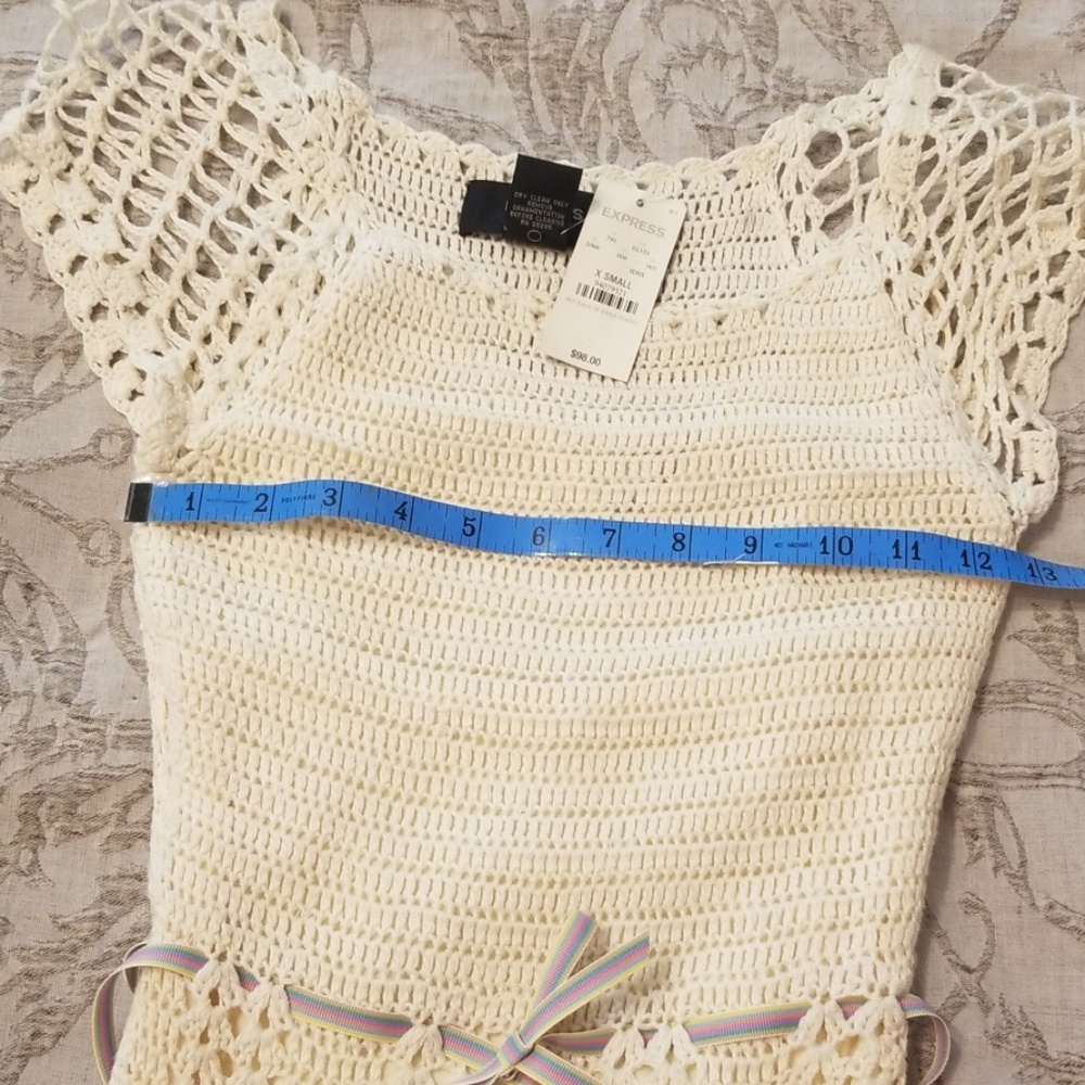 NWT EXPRESS Crochet Maxi Dress XS - Picture 4 of 7